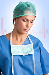 Image showing Sad Female Surgeon