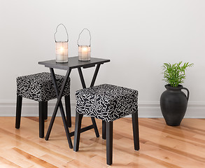 Image showing Table for two decorated with lanterns