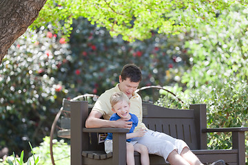 Image showing family of two laughing