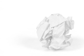 Image showing close-up of crumpled paper ball 