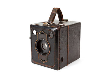 Image showing very old vintage camera on white background