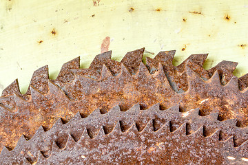 Image showing old rusted circular saw blades