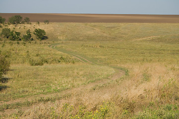 Image showing steppe winding road