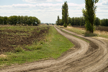 Image showing turning on rural road