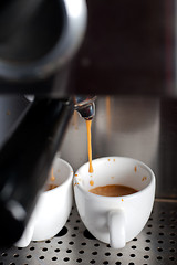 Image showing espresso coffe making with professional machine