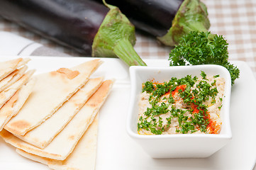 Image showing moutabal baba ghanoush eggplant dip