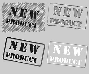 Image showing New product rubber stamp vector illustration.
