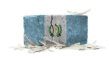 Image showing Brick with broken glass, violence concept