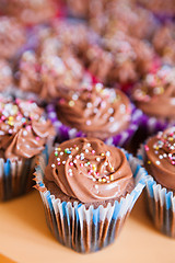 Image showing Chocolate cupcakes