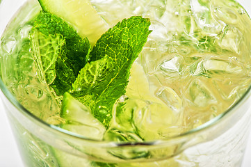 Image showing cocktail with cucumber