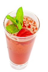 Image showing strawberry cold tea