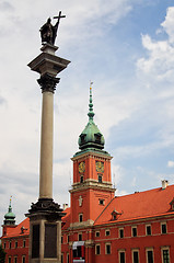 Image showing Warsaw Castle Square with king Sigismund III Vasa column. 