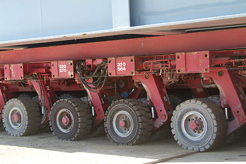 Image showing Wheel of heavy-lift platform