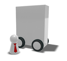 Image showing box on wheels