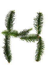 Image showing H - symbol from christmas alphabet