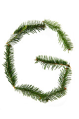 Image showing G - symbol from christmas alphabet