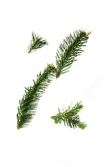 Image showing percent sign - symbol from christmas alphabet