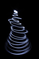 Image showing christmas tree from xmas blue lights