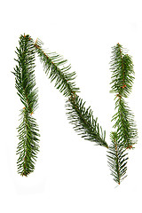 Image showing N - symbol from christmas alphabet