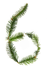 Image showing 6 - number symbol from christmas alphabet