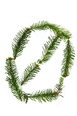 Image showing 0 - number symbol from christmas alphabet
