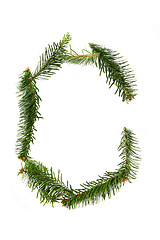 Image showing C - symbol from christmas alphabet