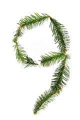 Image showing 9 - number symbol from christmas alphabet