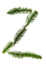 Image showing Z - symbol from christmas alphabet