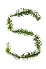 Image showing S - symbol from christmas alphabet