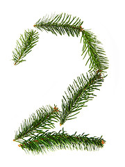 Image showing 2 - number symbol from christmas alphabet