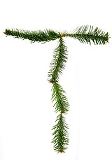 Image showing T - symbol from christmas alphabet