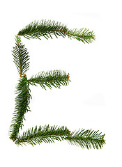 Image showing E - symbol from christmas alphabet