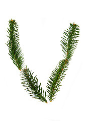 Image showing V - symbol from christmas alphabet