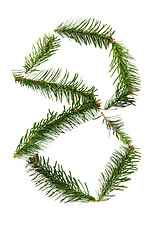 Image showing 8 - number symbol from christmas alphabet