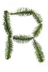 Image showing R - symbol from christmas alphabet