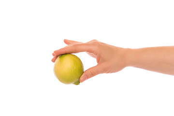 Image showing Hand with lemon