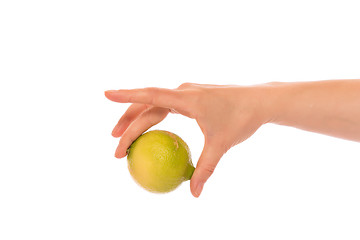 Image showing Hand with lemon