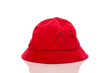 Image showing Red fisherman hat