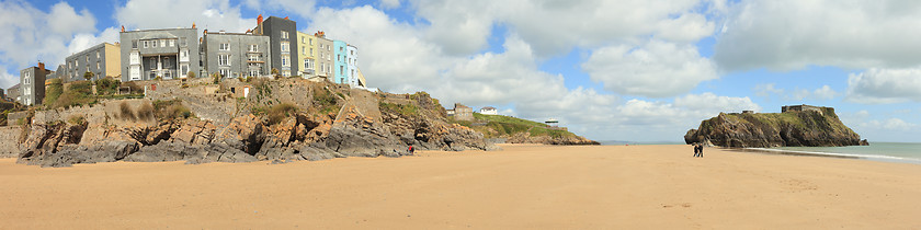 Image showing Tenby beach panorama