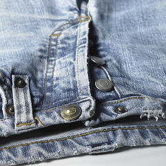 Image showing blue jeans detail