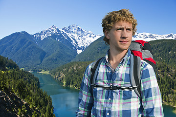 Image showing Portrait of a hiker