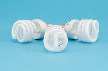 Image showing novel new economic fluorescent light bulb 