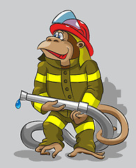 Image showing Monkey -  fireman