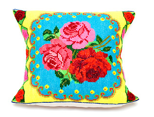 Image showing embroidered pillow