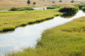 Image showing flat river