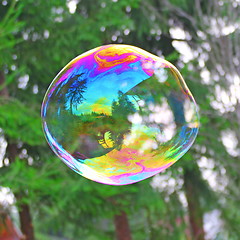 Image showing big soap bubble