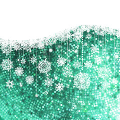 Image showing Christmas background with snowflakes. EPS 8