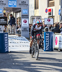 Image showing The Cyclist Jens Voigt- Paris Nice 2013 Prologue in Houilles