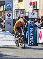 Image showing The Cyclist Kocjan Jure- Paris Nice 2013 Prologue in Houilles