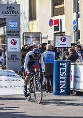 Image showing The Cyclist Hinault Sébastien- Paris Nice 2013 Prologue in Houi